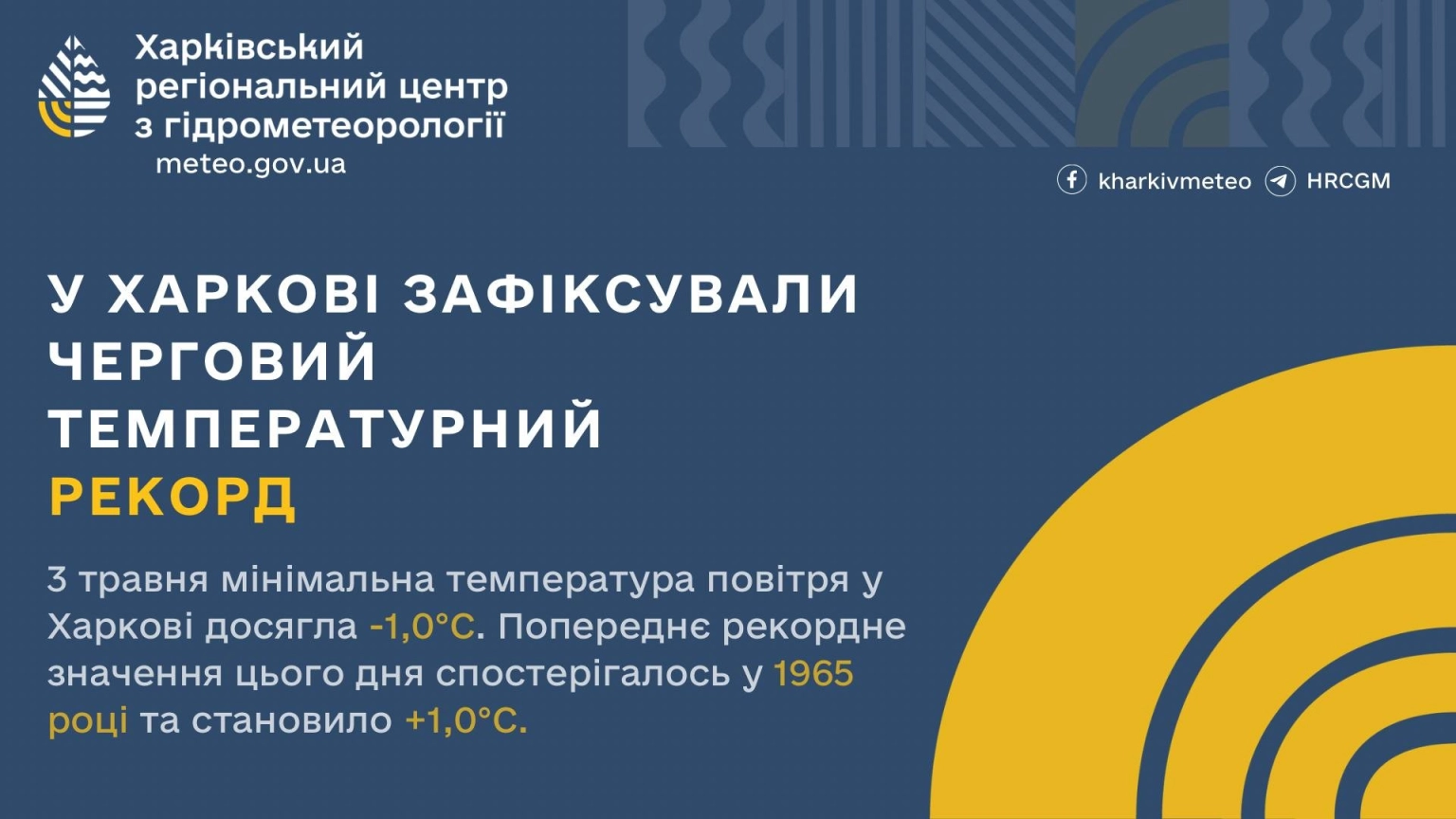 Заморозки у травні: Харків побив температурний антирекорд 1965 року