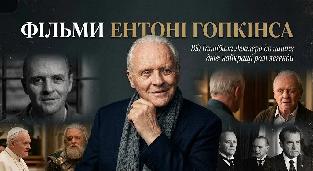 Двадцять фільмів Ентоні Гопкінса, що зробили його легендою Двадцять фільмів Ентоні Гопкінса, що зробили його легендою